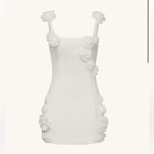 JW PEI White Rosette Mini Dress